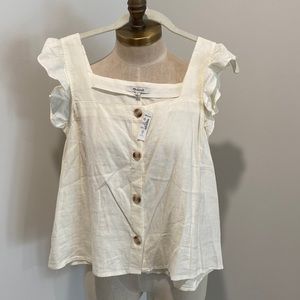 Madewell Ruffle Sleeve Top